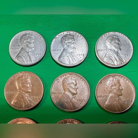 ⚫️ Vintage - All 3 Mints - 1943 Steel Pennies - War Time Wheaties - Collectible - Picture 7 of 16